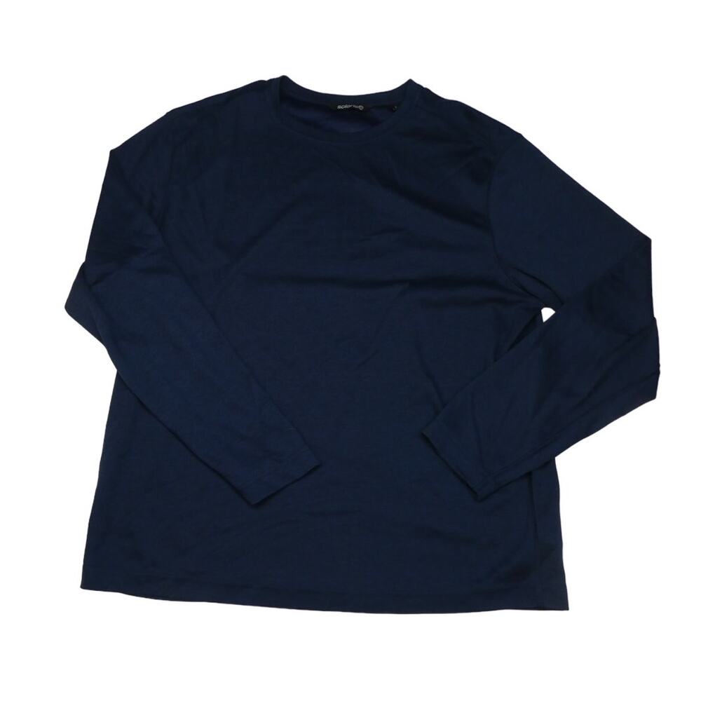 NEW men's Solaris long sleeve t-shirt, navy, size; LARGE